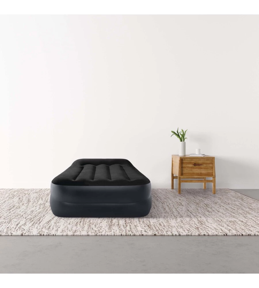MATERASSO SINGOLO AUTOGONFIANTE INTEX "AIRBED DURA-BEAM PILLOW REST RAISED" COLORE BLU SCURO, 99X191X42 CM - COD. 64122ND